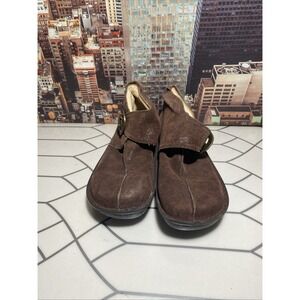 Women's Alegria Caiti  Booties Embossed Brown Suede Leather SZ40 US 9-9.5